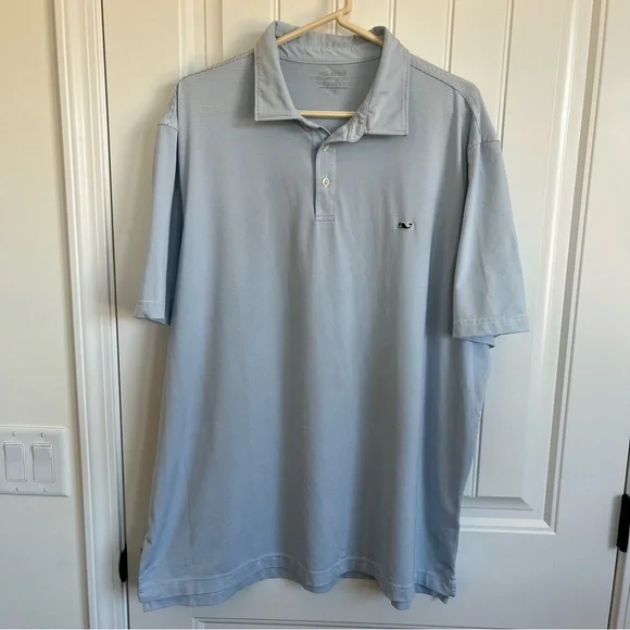 Vineyard Vines Men’s OTG on the go Sankaty Striped Polo Short Sleeve XXL blue‎ - Picture 2 of 5